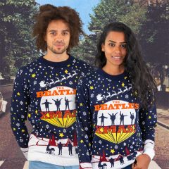 THE BEATLES - HELP UGLY CHRISTMAS SWEATER 2XL