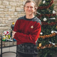 STAR TREK - TREK THE HALLS UGLY CHRISTMAS SWEATER MED